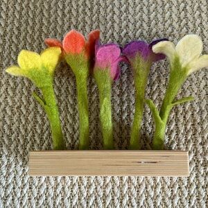 Bundle of felt flowers with stand from Lovevery